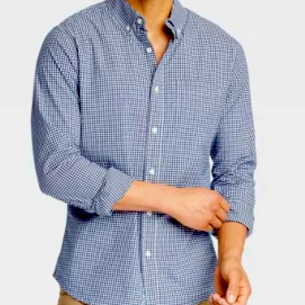 Target Blue Casual Button Down Shirt